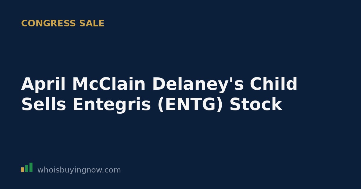 Capitol building overlaid with a stock chart representing Entegris (ENTG) shares