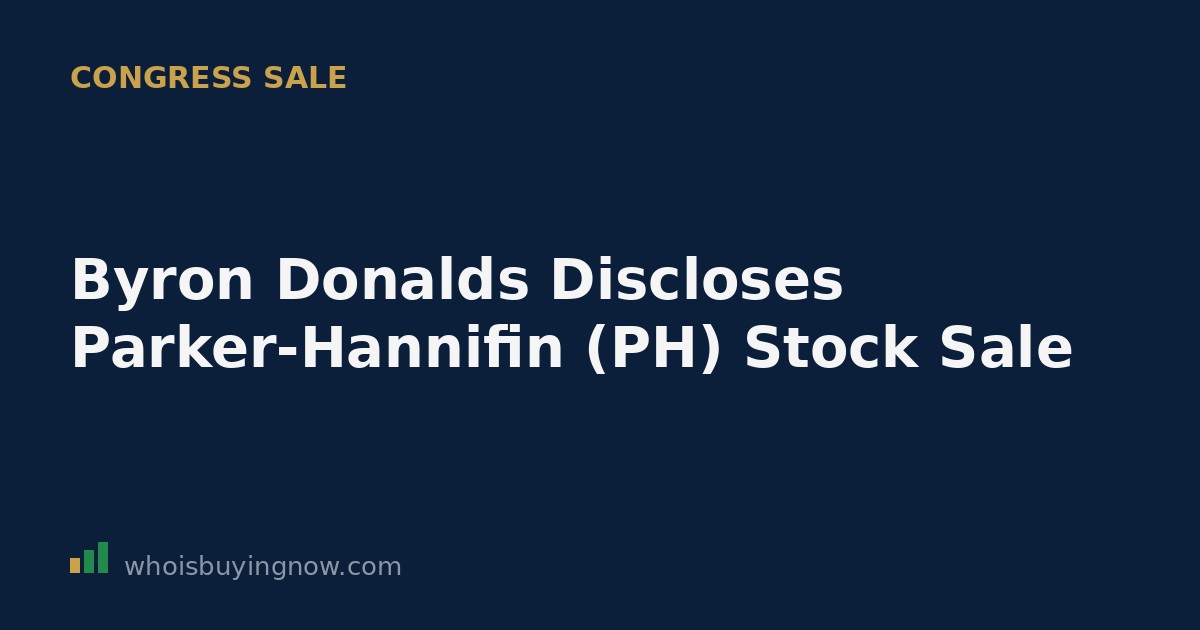 Capitol building with a stock ticker overlay showing Parker-Hannifin (PH) trading data
