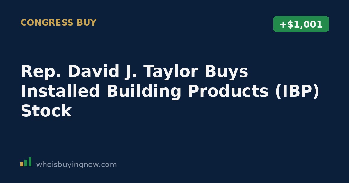 Illustration of a stock trading disclosure document with Installed Building Products (IBP) ticker symbol
